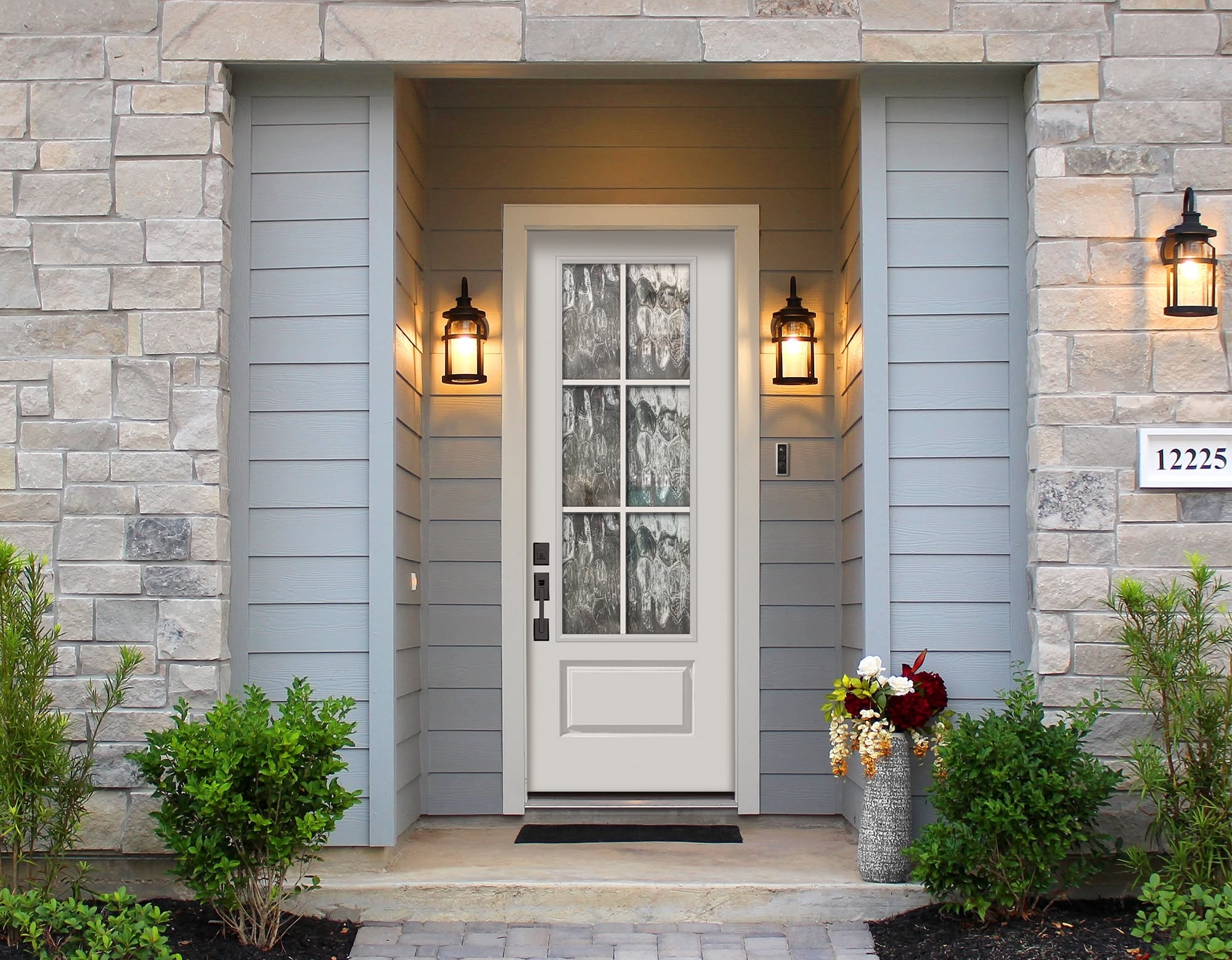 front door planters fall season