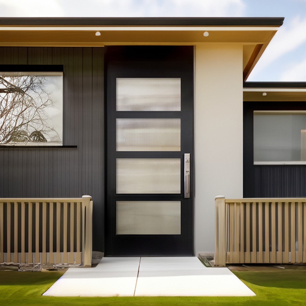 frosted glass front doors