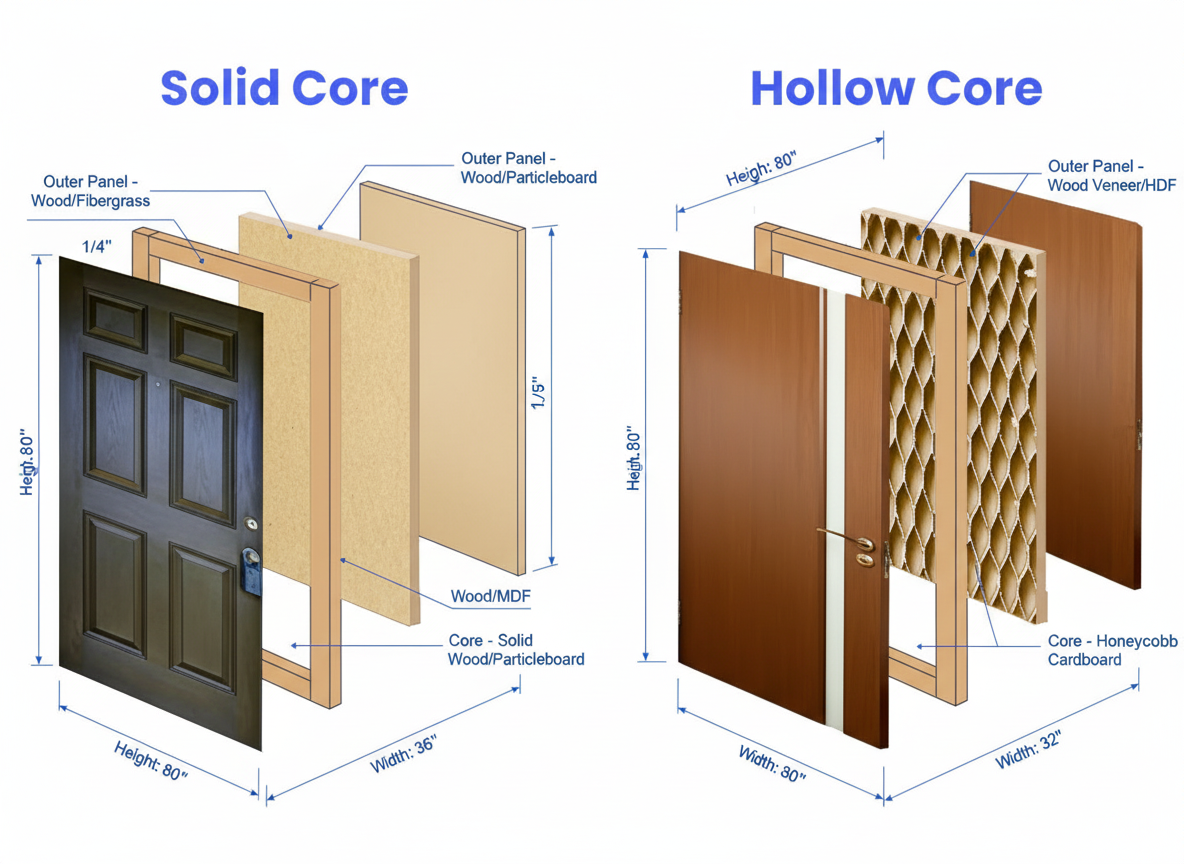 Solid Core vs. Hollow Core Doors